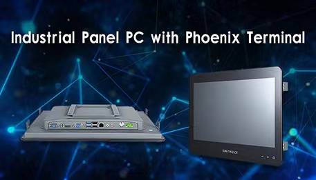 What are the advantages of an industrial panel PC with a phoenix terminal?